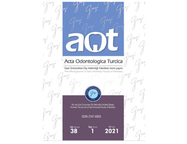 ﻿Gazi Üniversitesi Diş Hekimliği Fakültesi’nin hakemli, açık-erişimli resmi yayını olan Acta Odontologica Turcica (AOT) Dergisi Mizanpaj ve Tasarımımız